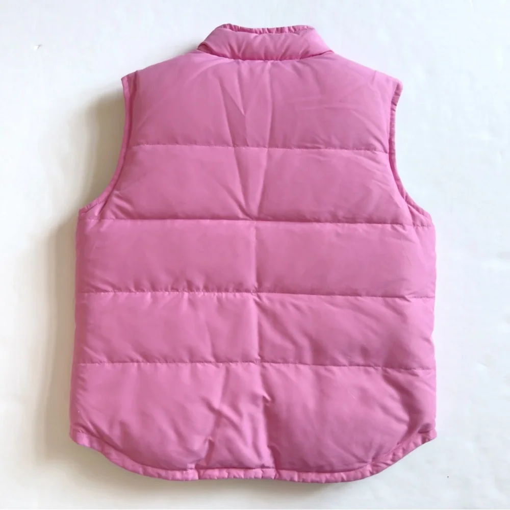 Lilly Pulitzer Floral Reversible Down Puffer Vest Girls 6X Pink Tropical Preppy